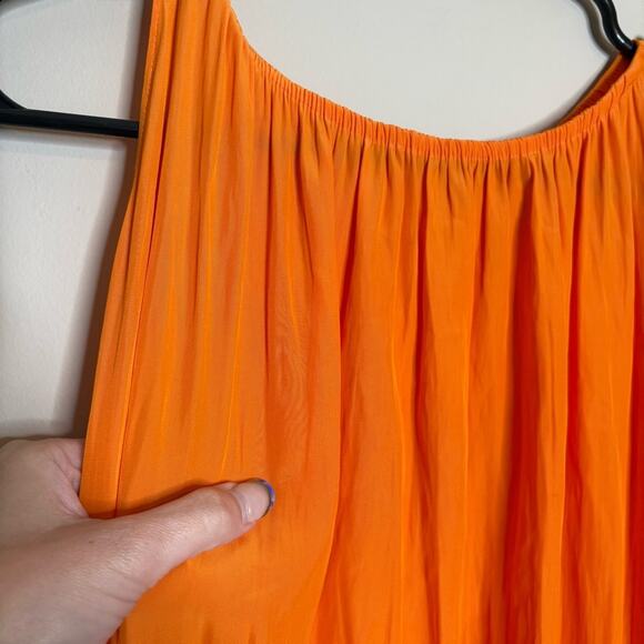 Ramy Brook Sleeveless Lauren High Neck Tank Top Orange Manda Size Large - Picture 5 of 10